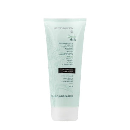 Masca de Păr Medavita Choice Mask Cool Brown 200ml, Culoare Brun Friguros