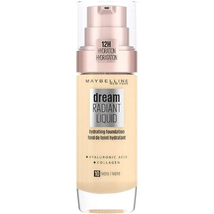 Fond de ten lichid, Maybelline New York, Dream Radiant Liquid, 10 Ivory