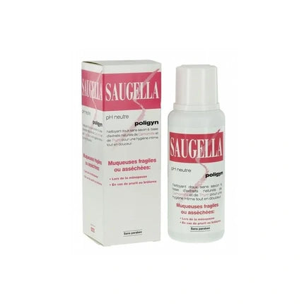 Saugella Poligyn, 250ml, pH neutru, flacon alb cu etichetă roz