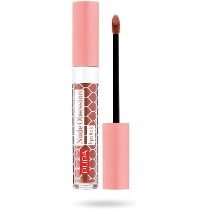 Ruj lichid Pupa Nude Obsession Fluid Lipstick 08 Alluring Tanga, nuanță nude cu tentă rozalie