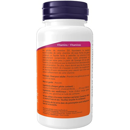 Vitamine, Now Foods, D3, 1000 IU, 180 capsule