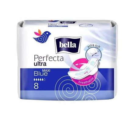Șervețele igienice Bella Perfekta Ultra Maxi, 8 buc, albastru