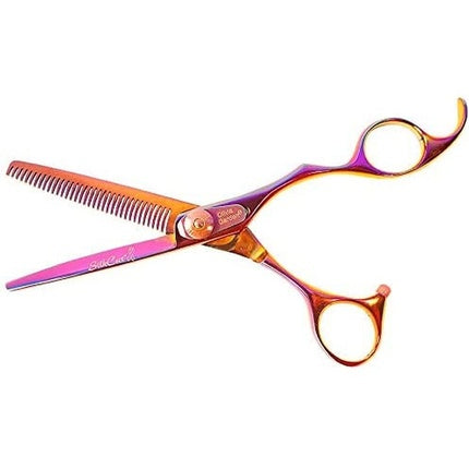Foarfeci de subțiere Olivia Garden SilkCut Thinner, 35 dinți, Ediția Rainbow