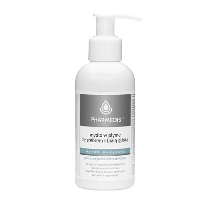 Săpun lichid Pharmedis cu Argilă de Argint și Alb, 150ml