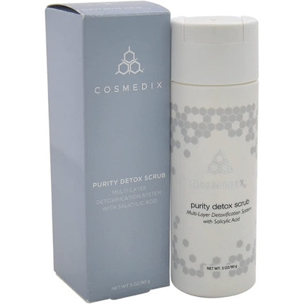 Cosmedix Purity Detox Scrub, Exfoliant facial cu acid salicilic, alb, 90g