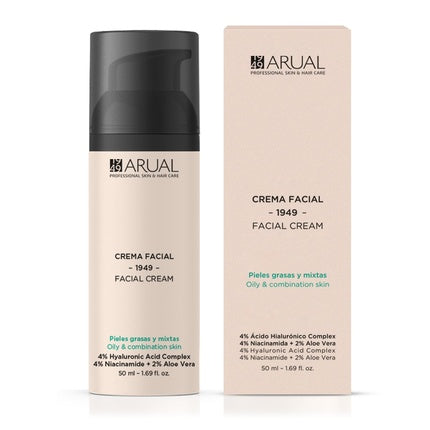 Cremă facială, Arual, pentru ten gras și mixt, 60g