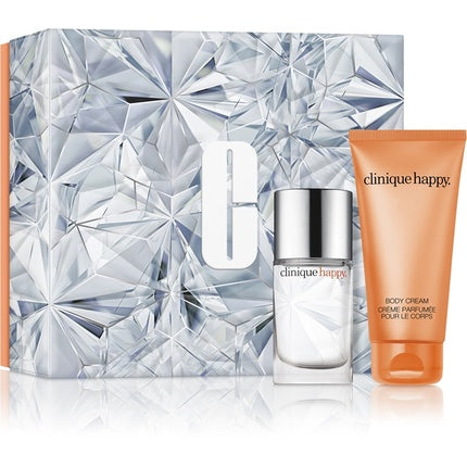 Set Parfum Clinique Holiday Happy, 50 ml + 100 ml, Cutie argintie, Ambalaj cadou
