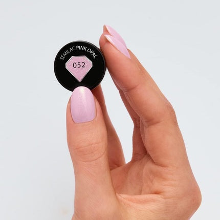 Smalt Gel Semilac 052 Pink Opal, 7ml, Finish Mat, Culoare Roz