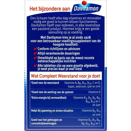 Davitamon Compleet Weerstand, Vitamine D3, 100 dragee