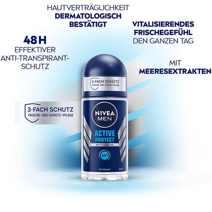Deodorant Roll-On Nivea Men Active Protec 50ml
