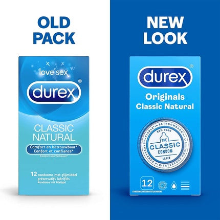 Prezervative Durex, Classic, 12 bucăți
