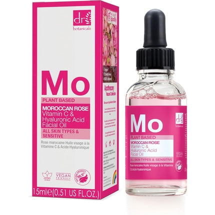 Ulei facial, Dr Botanicals, Moroccan Rose, 15 ml