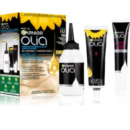 Set vopsea păr Garnier Olia Big Kit 1000 ml cu ulei natural