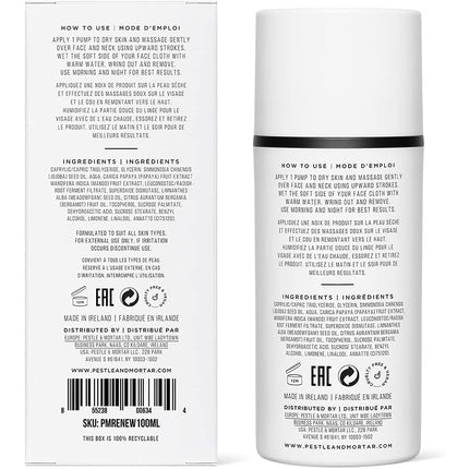 Gel curățare față, Pestle & Mortar, Renew, 100ml alb