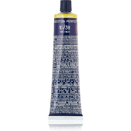 Vopsea de par, Wella Koleston Perfect ME+, 10/38 Blond Deschis Auriu Perlat, 60ml