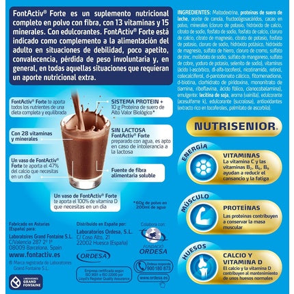 Fontactiv Forte Chocolate, Supliment alimentar, pudră, 800 g