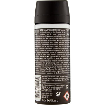 Deodorant Spray, Axe, Black, fără aluminiu, 150ml