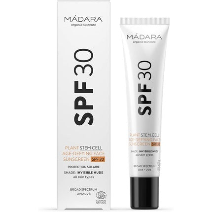 Cremă solară Mádara SPF30, Plant Stem Cell, 40g