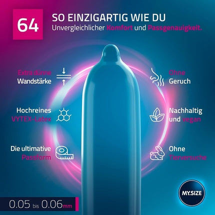 Prezervative My.Size Pro 64mm, 10 buc