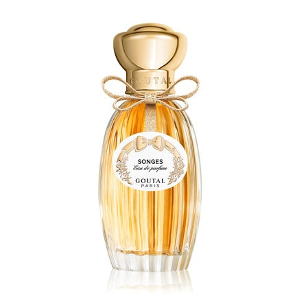 Parfum Goutal Paris Songes, 100 ml, sticlă cu fundal auriu și dop ornamental