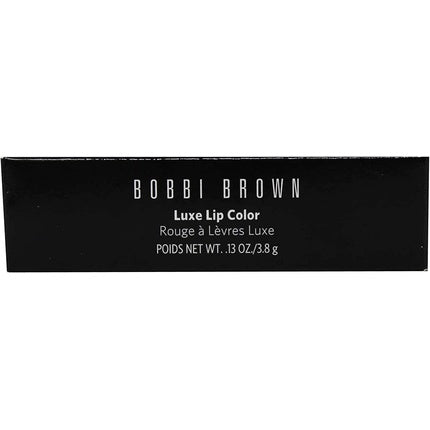 Ruj Bobbi Brown Luxe Lip Color, textură cremoasă, ambalaj negru, 3.8 g