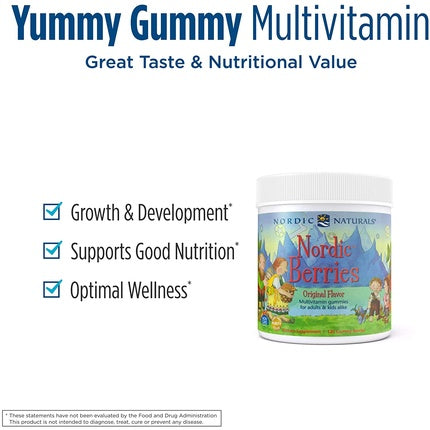 Multivitamină Nordic Naturals Nordic Berries, Gummy Berries, 120 buc