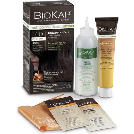 Vopsea de păr, Bios Line, Biokap Nutricolor Delicate, maro natural