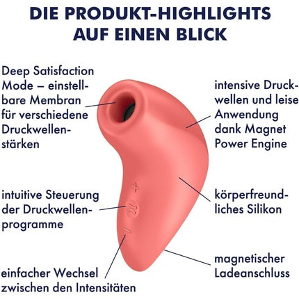 Vibrator, Satisfyer, Deep Pulse, portocaliu