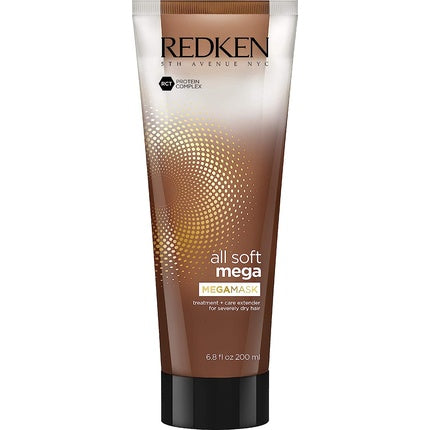 Masca de păr Redken All Soft Mega, 200ml, tratament intens pentru păr uscat și aspru