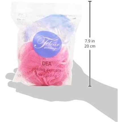 Burete baie Zeca, Fleur Massage, roz-albastru, set 10 buc