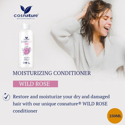 Condiționar Wild Rosa Bio, 250ml, Hranitor pentru păr uscat și degradat