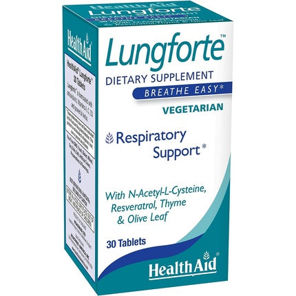 Supliment alimentar, HealthAid LungForte, 30 tablete