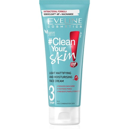 Crema de față matifiantă și hidratantă Eveline Cosmetics Cleanse Your Skin 75ml