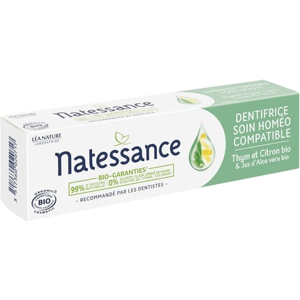 Dentifrice Natessance Homeo Care cu Busuioc și Lămâie Bio, 75ml