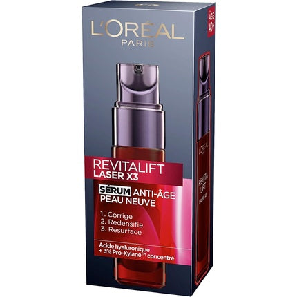 Serum Antirid L'Oréal Paris Revitalift Laser X3 cu Acid Hialuronic