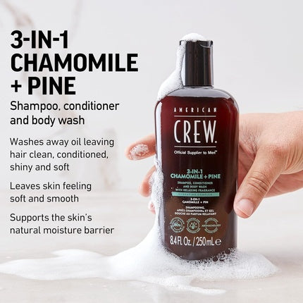Sampon, Balsam si Gel de Dus 3 in 1, American Crew, 250ml