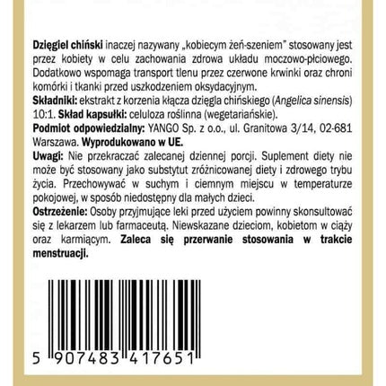 Vitamine, Yango, Dong Quai, 100 capsule vegane