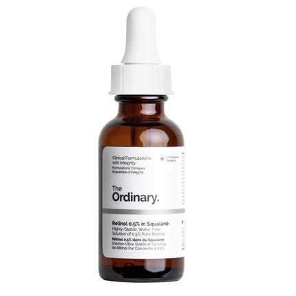 Serum Anti-Îmbătrânire, The Ordinary, Retinol 0.5% în Squalane, 30ml, Maro