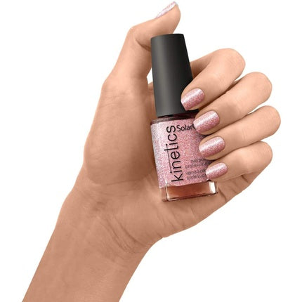 Lac de unghii Kinetics SolarGel Polish No Marionette #446, roz cu sclipici, 8 ml