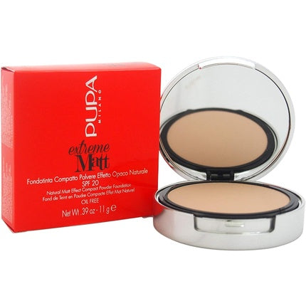 Pudra compacta Pupa Milano Extreme Matt SPF 20, 040 Natural Beige