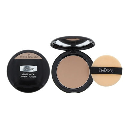 Pudră Compactă Isadora Velvet Touch 14 Classic Beige Mist, 10g, Culoare Bej