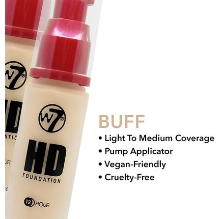 Fond de ten, W7, HD, mat, 30ml, bej