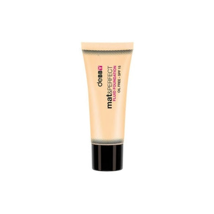 Foundation, Debby, Mat & Perfect Fluid Foundation No. 03 Beige, Anti-Imperfections, SPF 15
