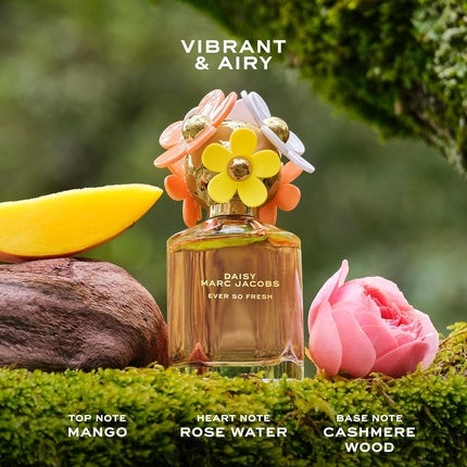 Eau de Parfum Marc Jacobs Daisy Ever So Fresh 30ml, sticlă transparentă cu capac floral multicolor