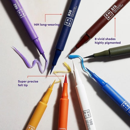 Eyeliner, 3ina, Color Pen 850, albastru