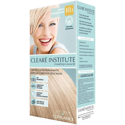 Vopsea de păr, Clearé Institute Clinuance, nuanța 10.1 Blond Champan
