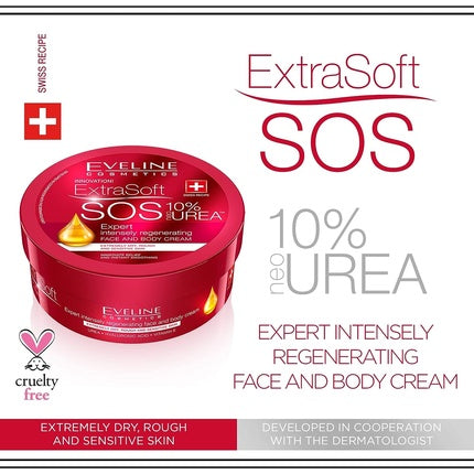 Cremă hidratantă față și corp, Eveline Cosmetics, S.O.S Shea Butter, 175ml