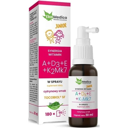 Ekamedica Junior Vitamins A D3 E K2 Mk7 Spray - 30 ml