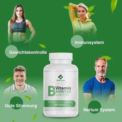 MedFuture Vitamin B Complex + Biotin, supliment alimentar, 120 tablete