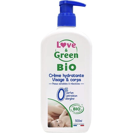 Cream hidratantă față și corp, Love & Green Bio, 500ml